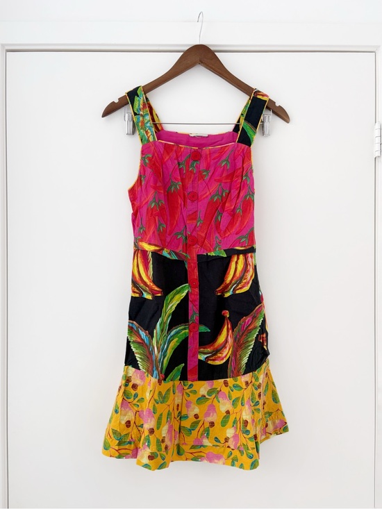 FARM Rio Dresses & Skirts - Farm Rio Cashews Chilli Bananas Linen Mini Dress M